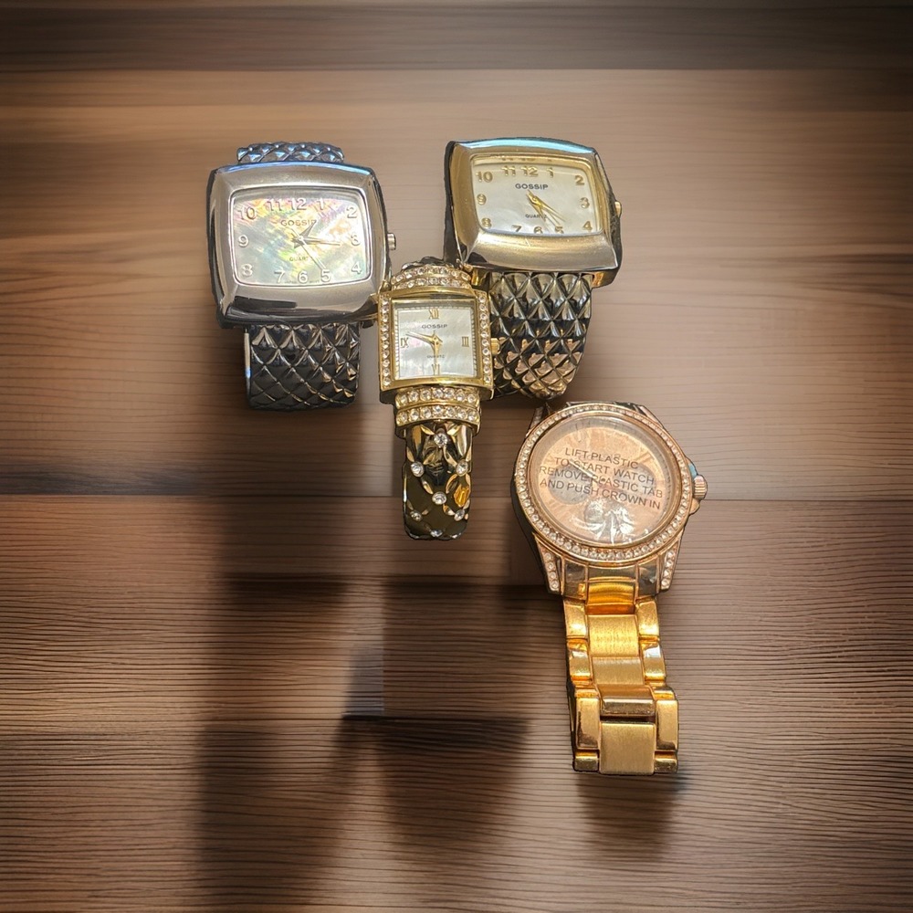 Gossip Watch Lot For Women Quartz Japan Movement Gold Tone And Silver Tone